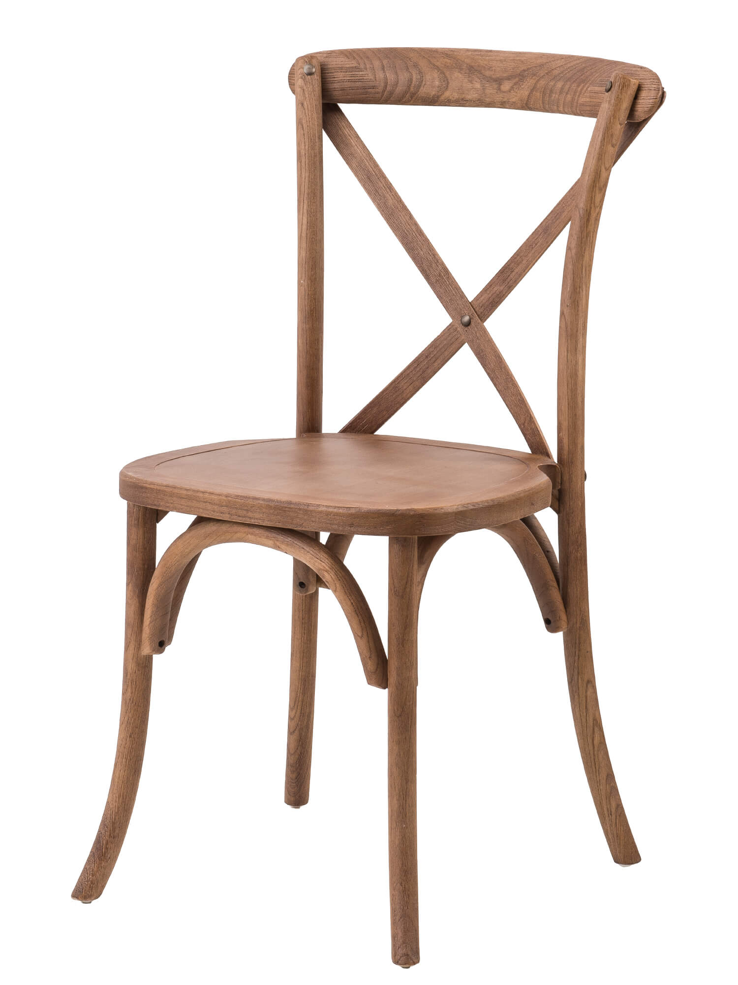 dark wooden crossback chair