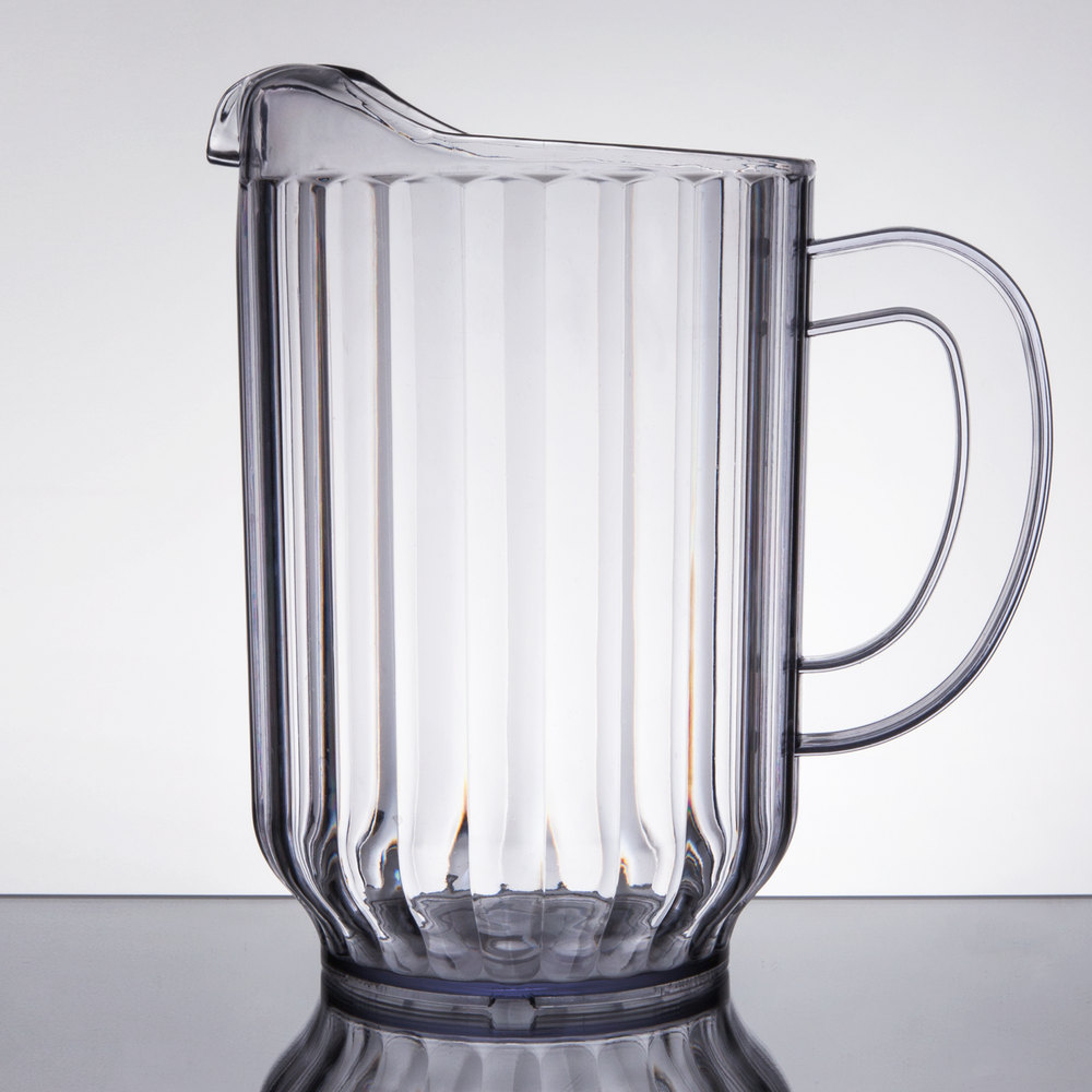 large empty plastic pitcher