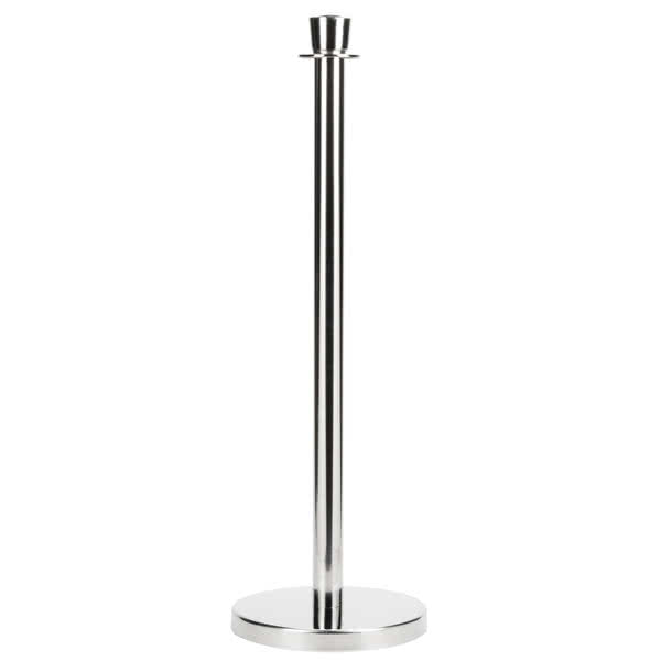 silver stanchion stand