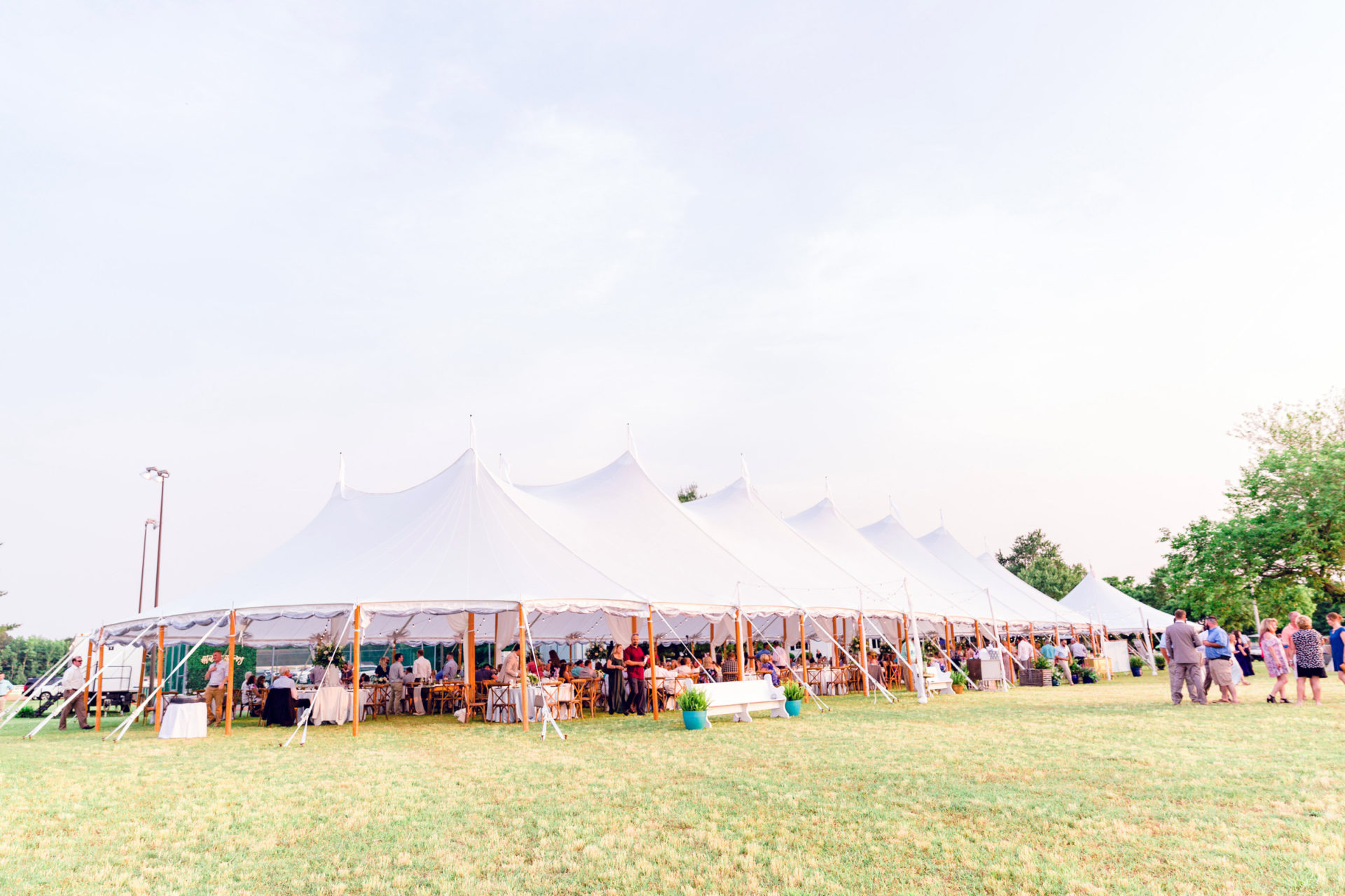large white tent for wedding receptions