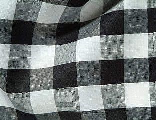 black and white checkered pattern linen