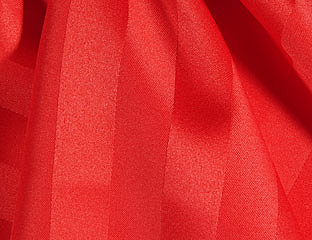 bright red satin striped fabric