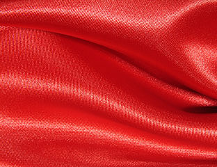 bright red satin fabric
