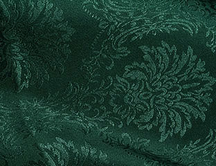 forest green linen with green damask pattern