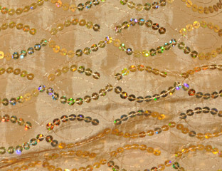gold fabric with gold sequins