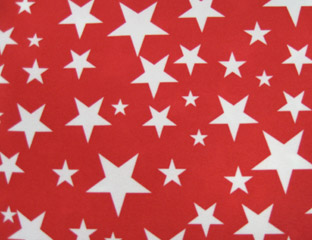 red and whtie star pattern fabric