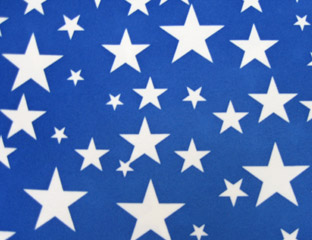 white and blue star pattern fabric